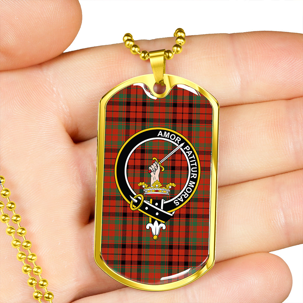 Lumsden of Kintore Ancient Clan Badge Classic Tartan Dog Tag Necklace