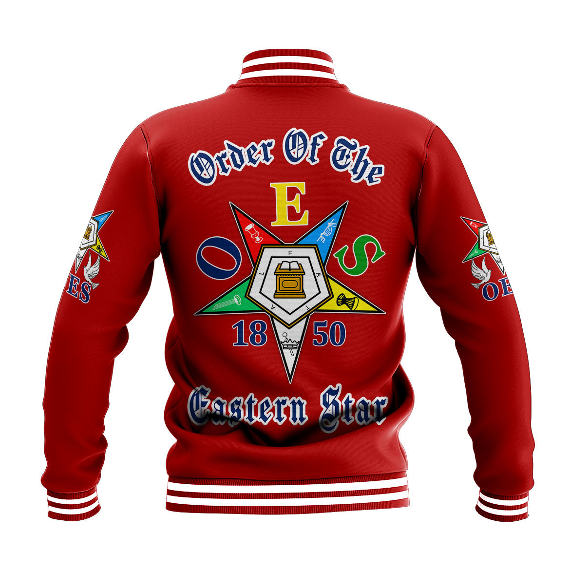 Order Of The Eastern Star Pearls Red Baseball Jacket T09