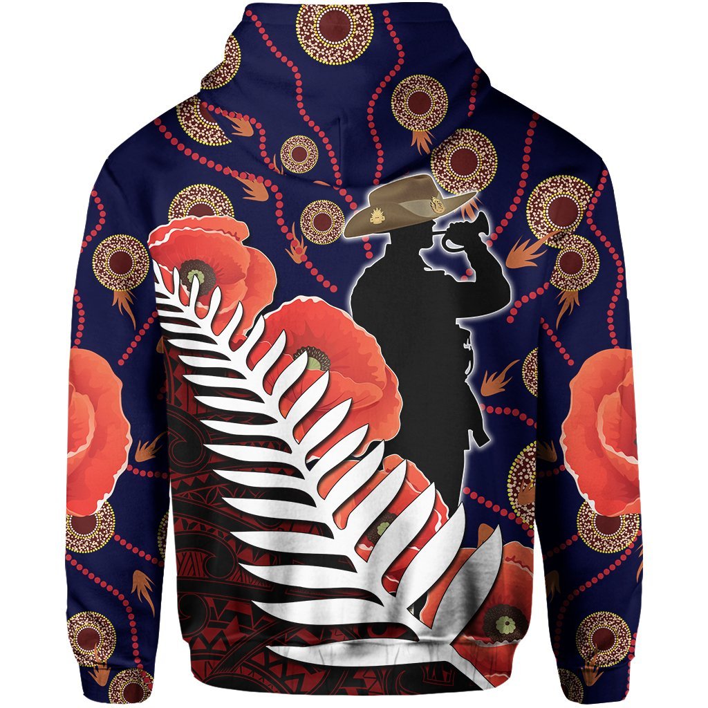 Australia Anzac Day Hoodie Mix Aboriginal