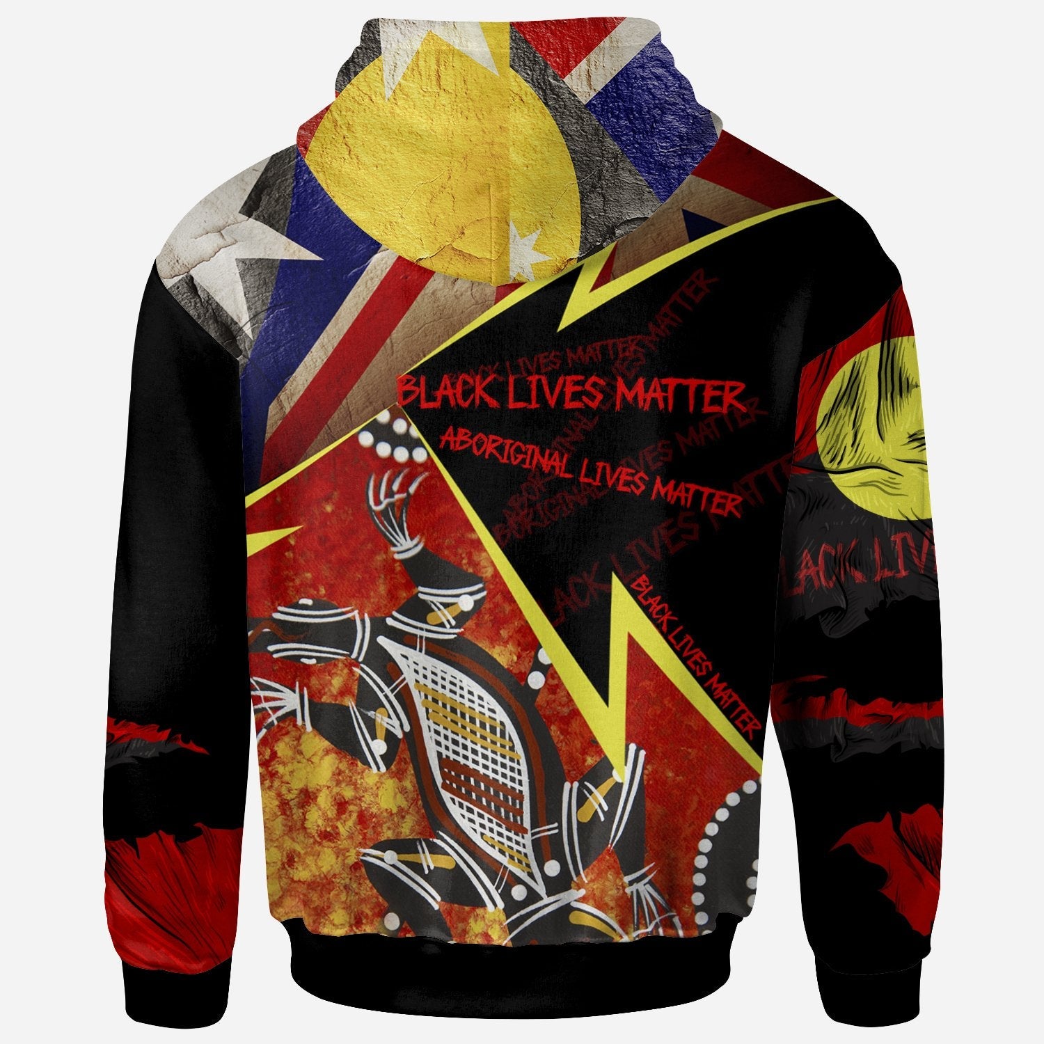 Hoodie - Aboriginal Live matter & Black Live Matter