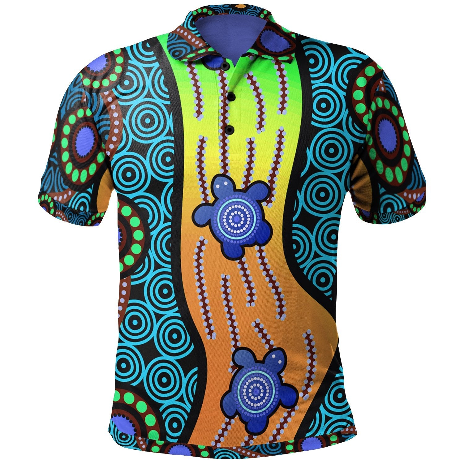 Aboriginal Polo - Aboriginal Turtle Polo Shirt