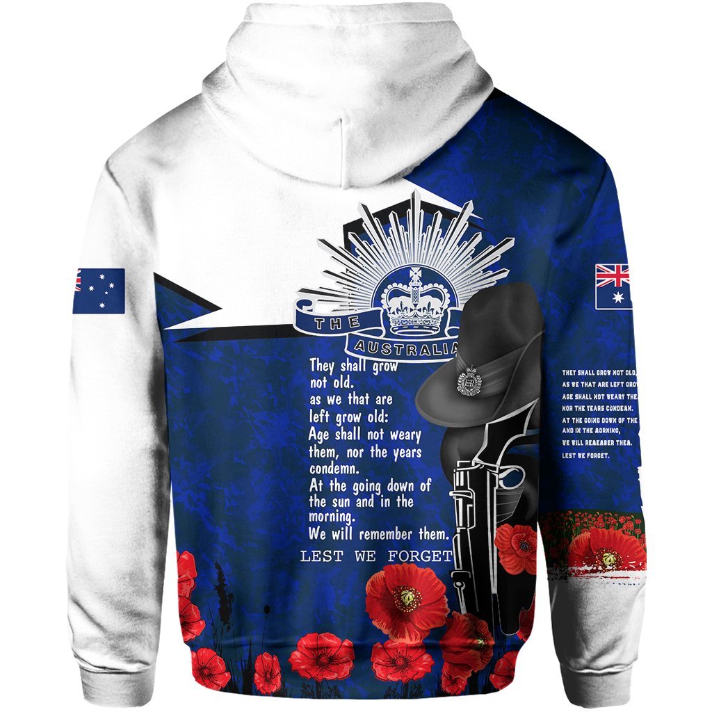 Hoodie Anzac Lest We Forget (Zip) 