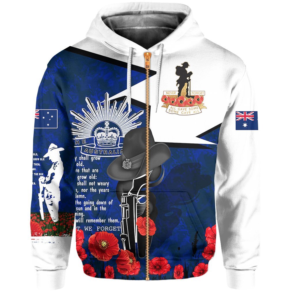 Hoodie Anzac Lest We Forget (Zip) 