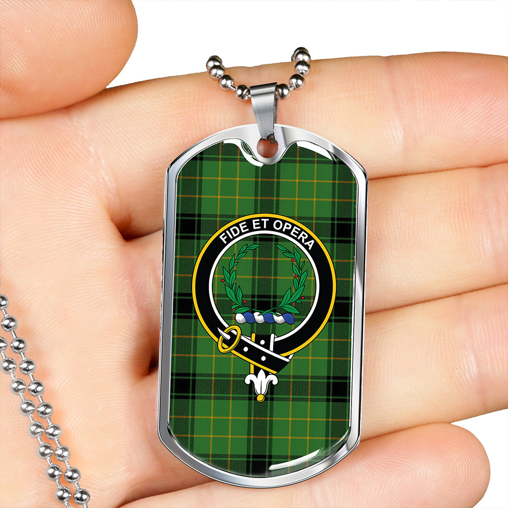 MacArthur 1815 Ancient Clan Badge Classic Tartan Dog Tag Necklace
