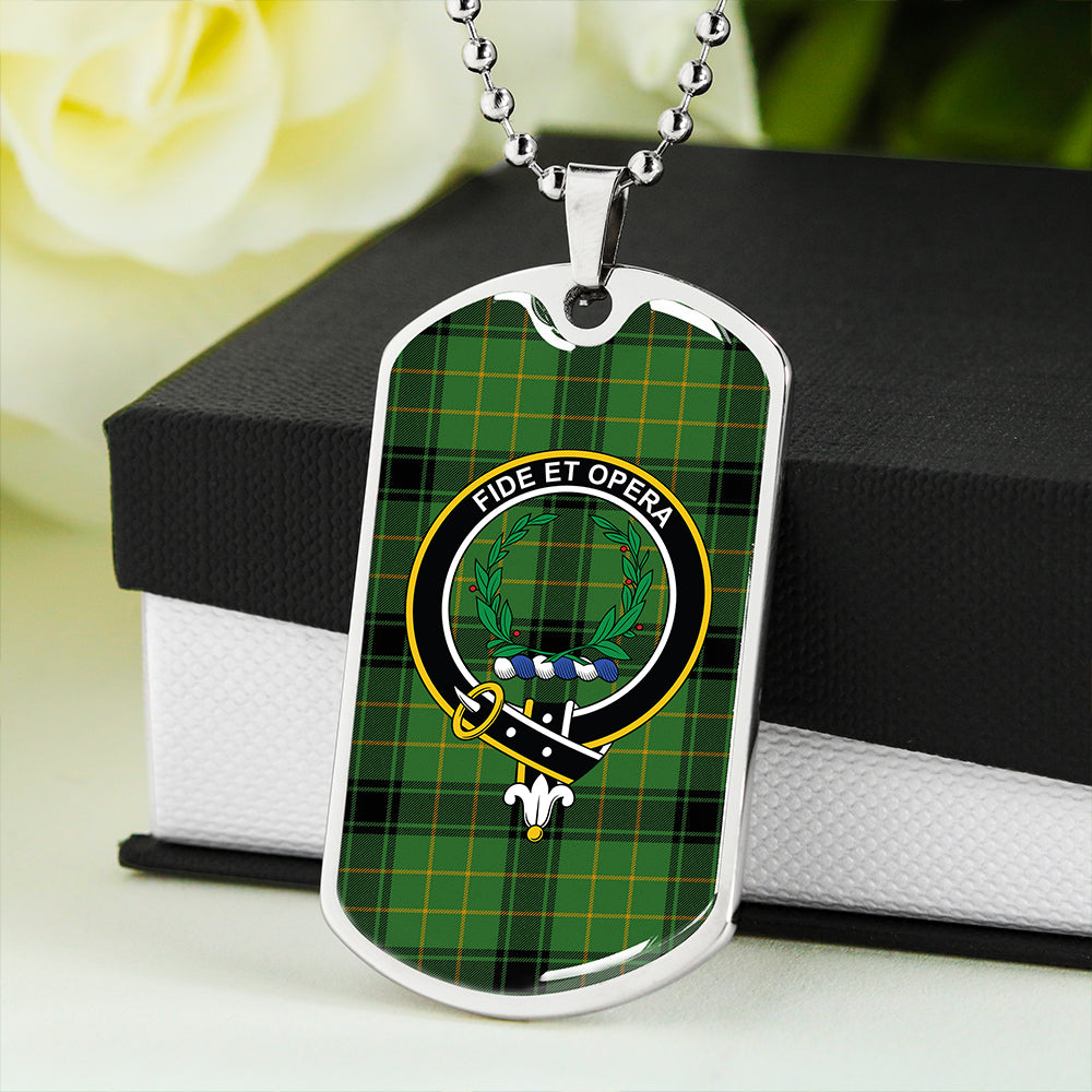 MacArthur 1815 Ancient Clan Badge Classic Tartan Dog Tag Necklace