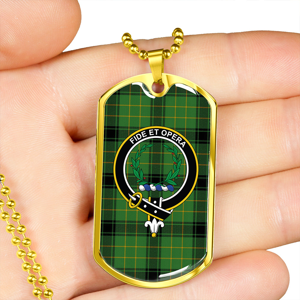MacArthur 1815 Ancient Clan Badge Classic Tartan Dog Tag Necklace