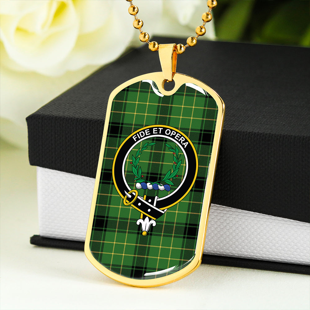 MacArthur 1815 #2 Ancient Clan Badge Classic Tartan Dog Tag Necklace