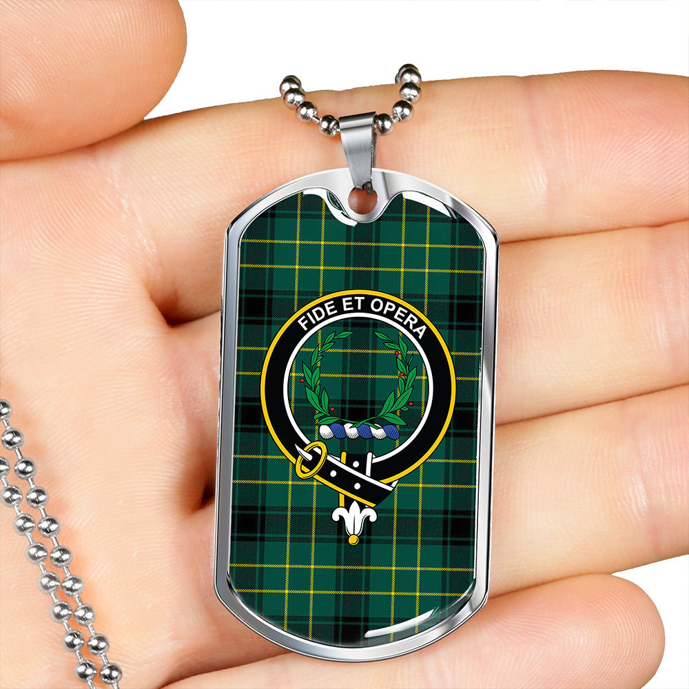 MacArthur 1815 #2 Modern Clan Badge Classic Tartan Dog Tag Necklace