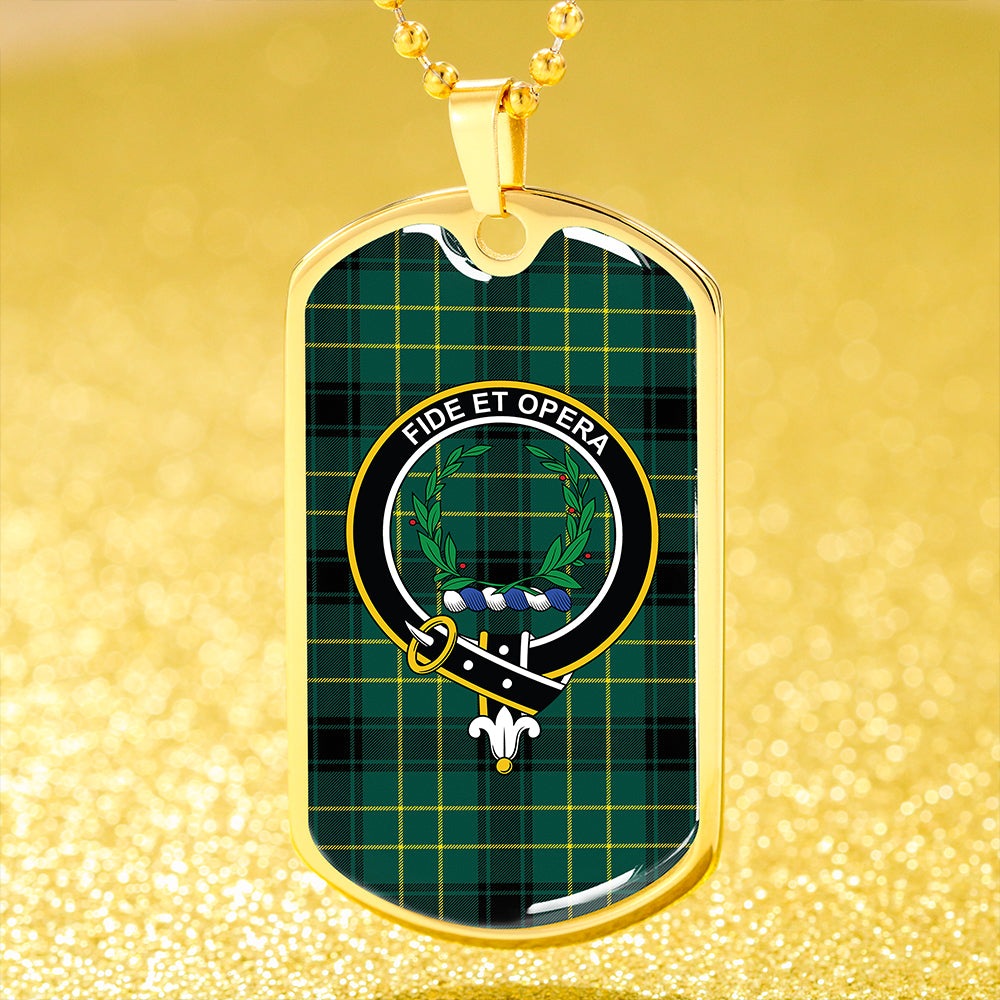 MacArthur 1815 #2 Modern Clan Badge Classic Tartan Dog Tag Necklace