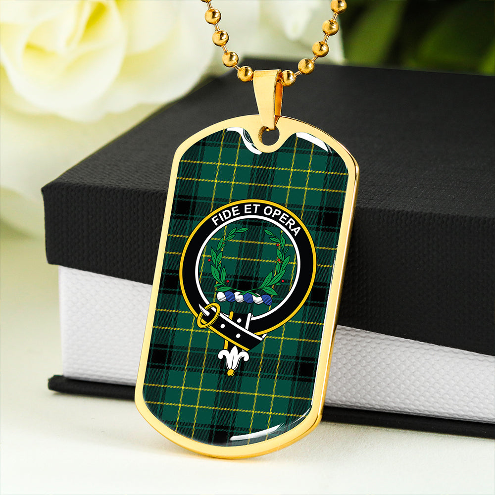 MacArthur 1815 #2 Modern Clan Badge Classic Tartan Dog Tag Necklace