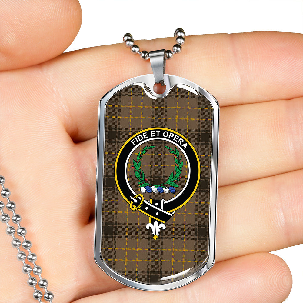 MacArthur 1815 #2 Weathered Clan Badge Classic Tartan Dog Tag Necklace