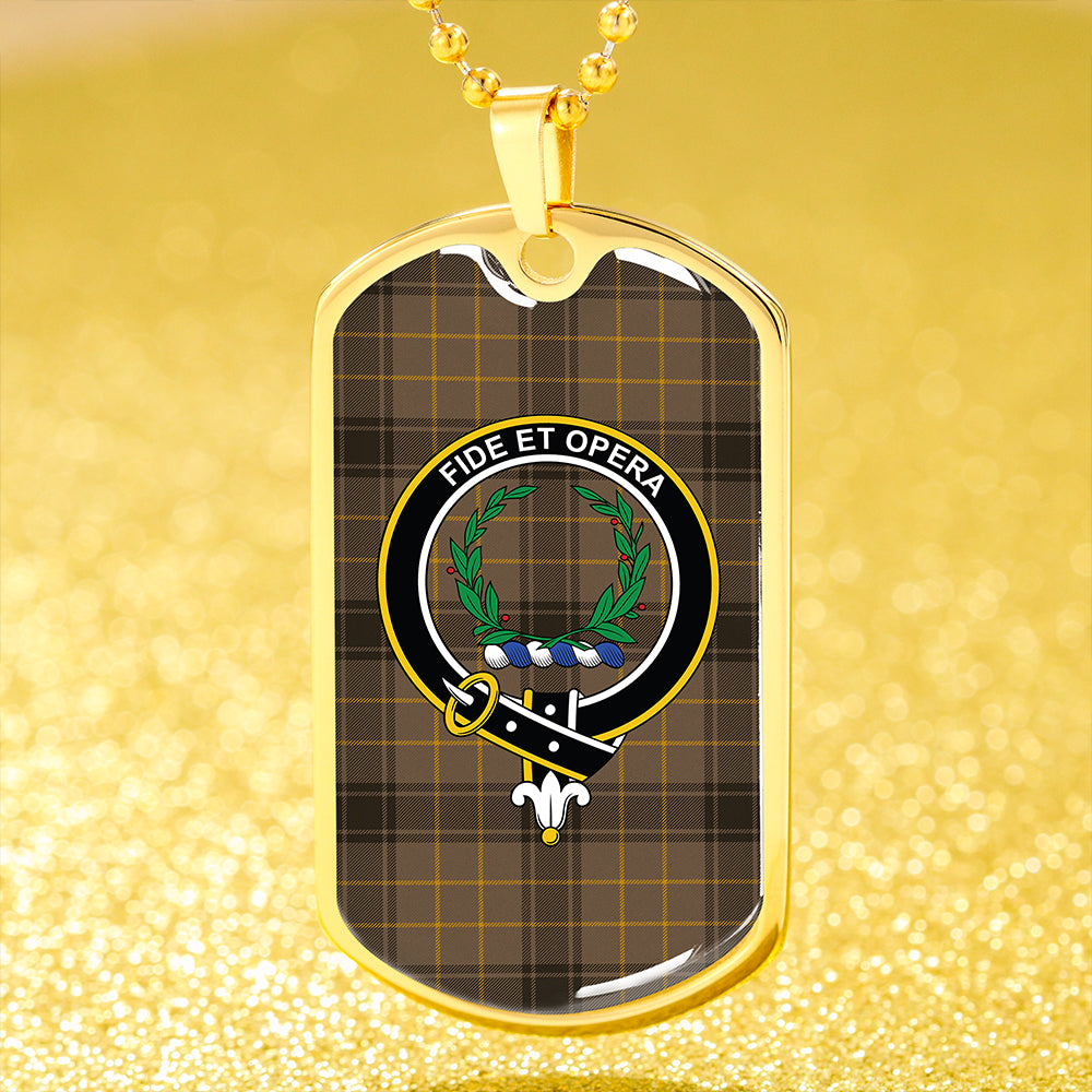 MacArthur 1815 #2 Weathered Clan Badge Classic Tartan Dog Tag Necklace