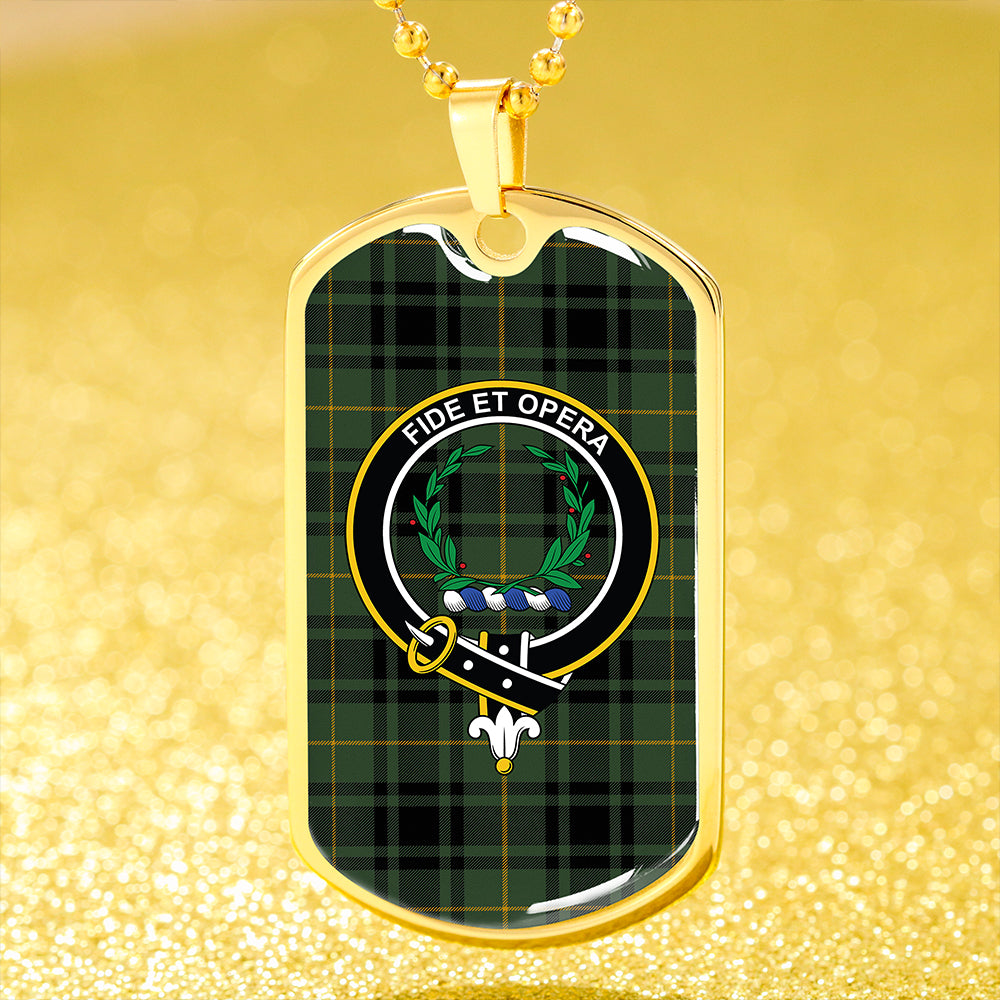 MacArthur Modern Clan Badge Classic Tartan Dog Tag Necklace