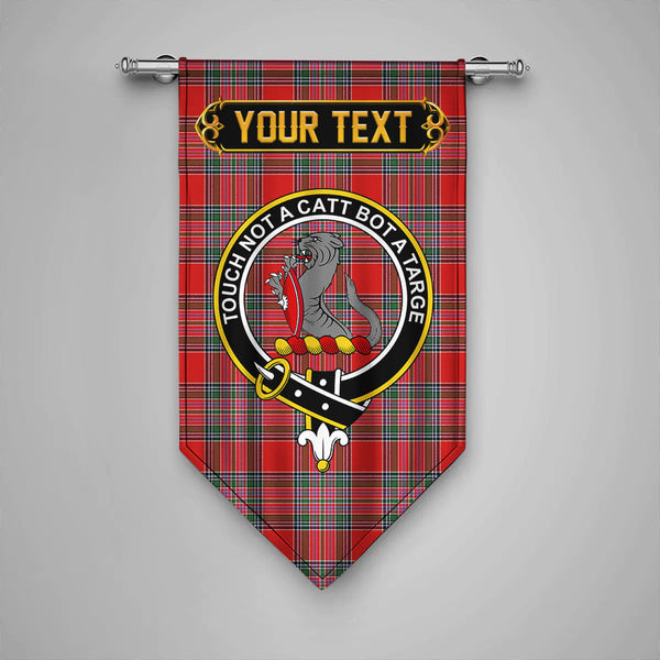 MacBean (MacBain) Modern Clan Badge Tartan Gonfalon Personalize