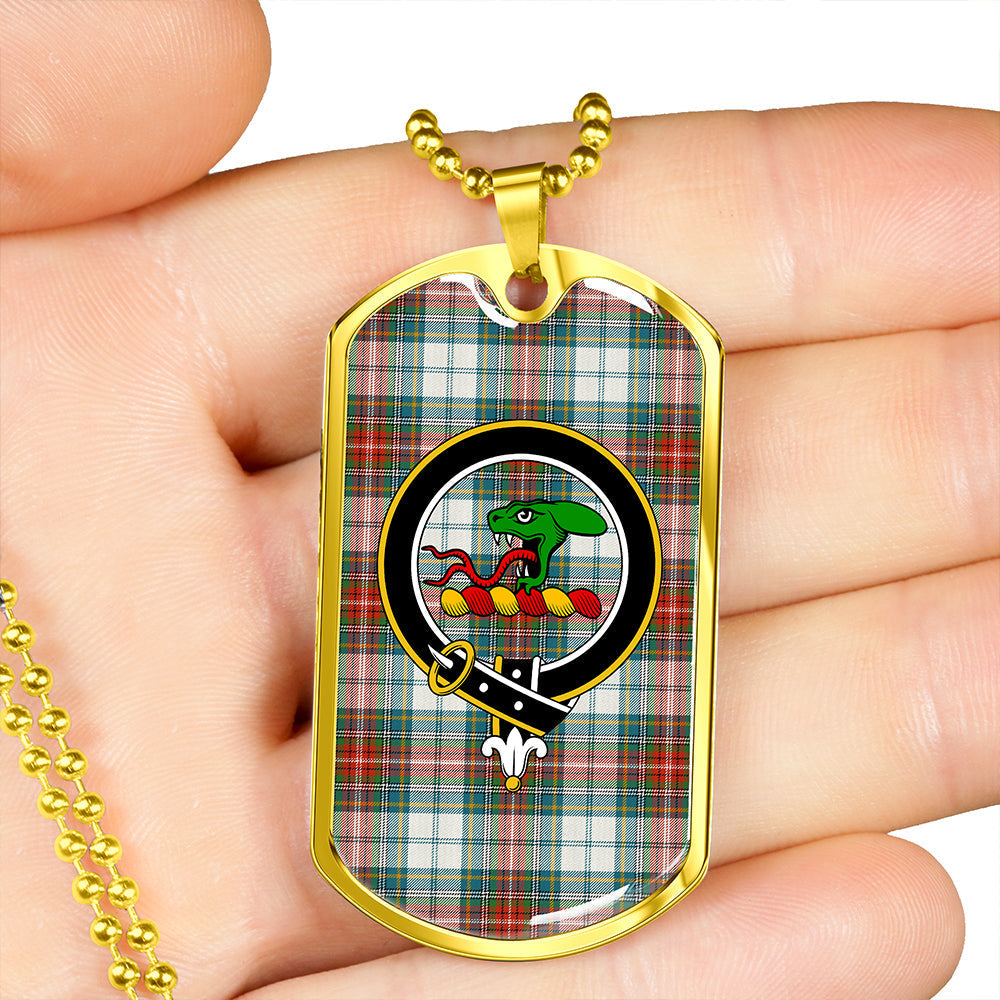MacBeth Dress Ancient Clan Badge Classic Tartan Dog Tag Necklace