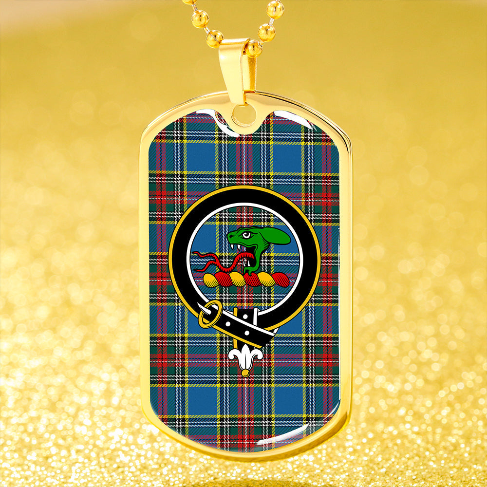 MacBeth # 2 Modern Clan Badge Classic Tartan Dog Tag Necklace