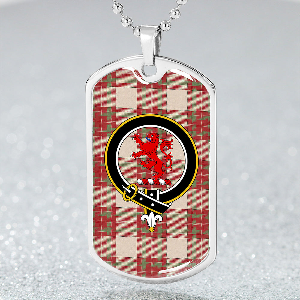 MacBrair Dress Ancient Clan Badge Classic Tartan Dog Tag Necklace