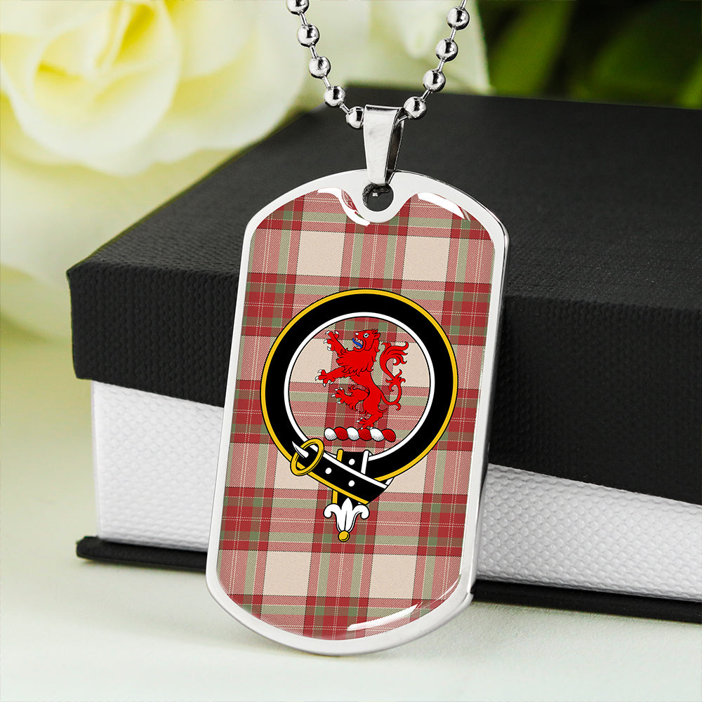 MacBrair Dress Ancient Clan Badge Classic Tartan Dog Tag Necklace