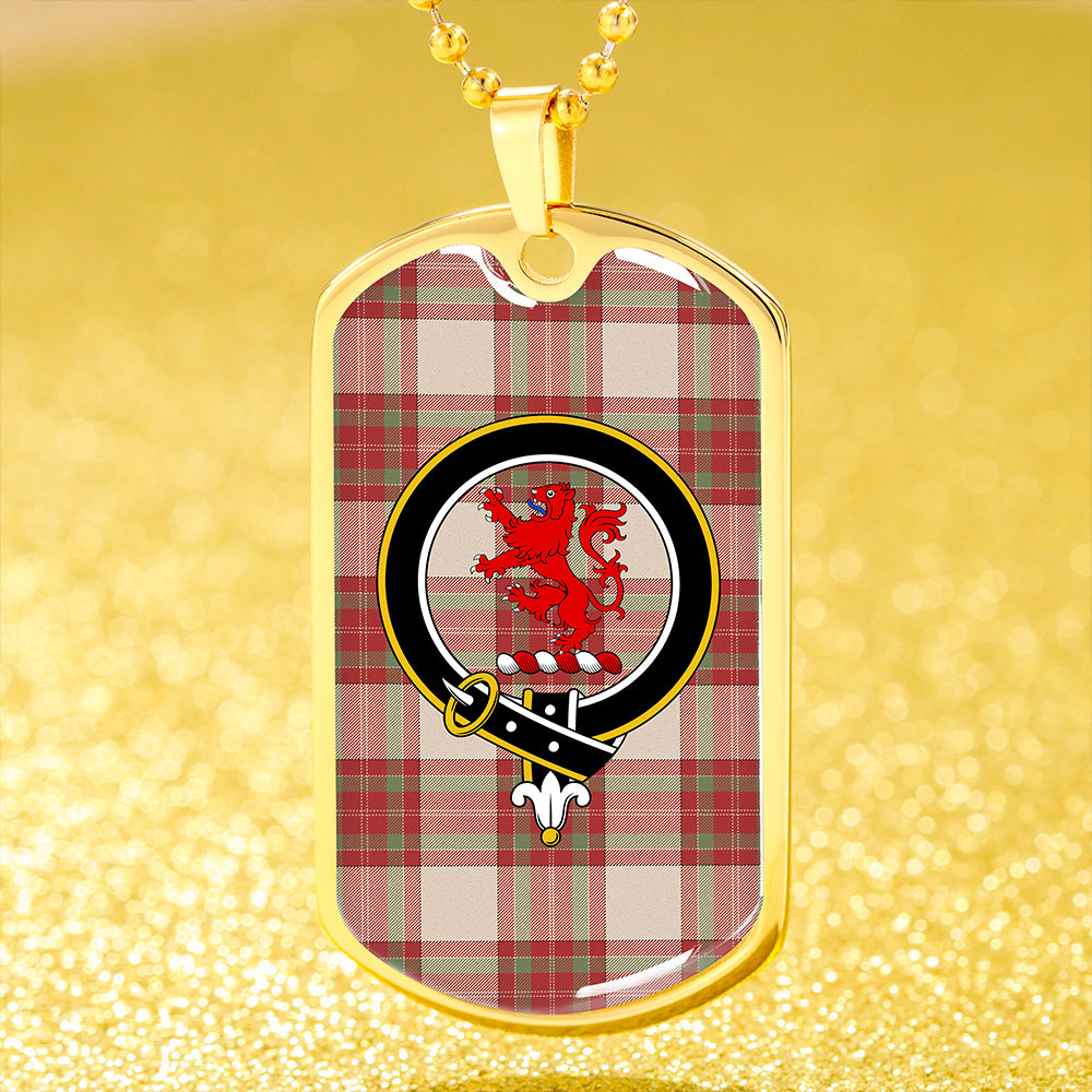 MacBrair Dress Ancient Clan Badge Classic Tartan Dog Tag Necklace