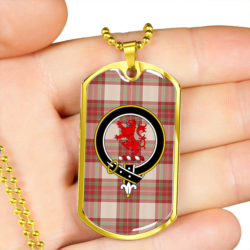 MacBrair Dress Ancient Clan Badge Classic Tartan Dog Tag Necklace