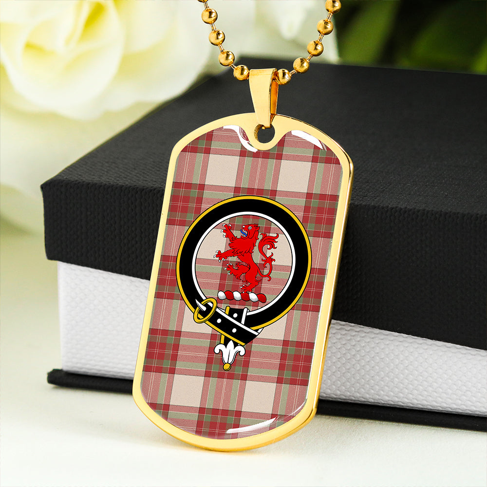 MacBrair Dress Ancient Clan Badge Classic Tartan Dog Tag Necklace