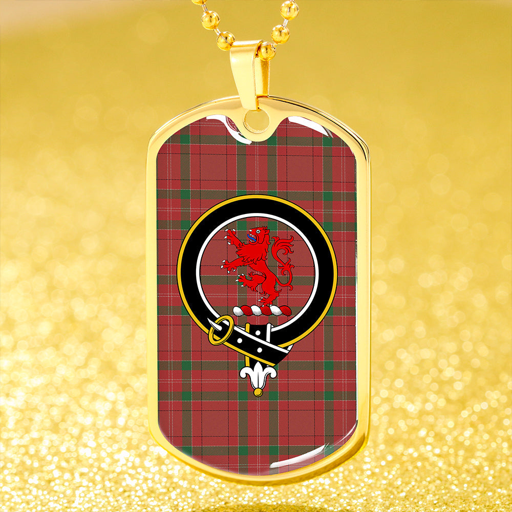 MacBrair #2 Ancient Clan Badge Classic Tartan Dog Tag Necklace