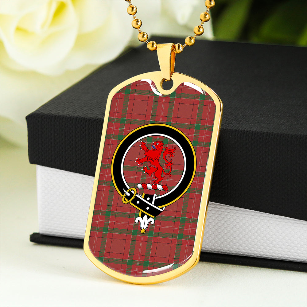 MacBrair #2 Ancient Clan Badge Classic Tartan Dog Tag Necklace