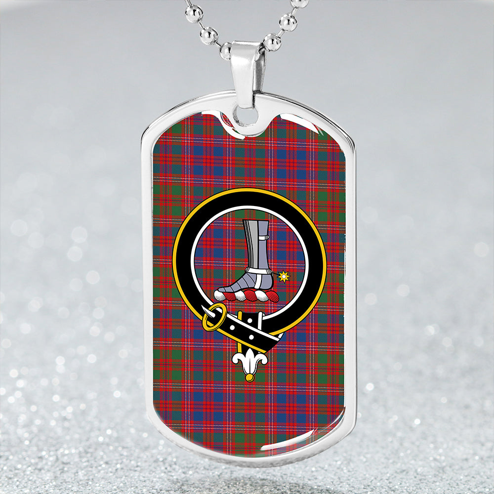 MacColl Hunting (MacCall Hunting) Modern Clan Badge Classic Tartan Dog Tag Necklace