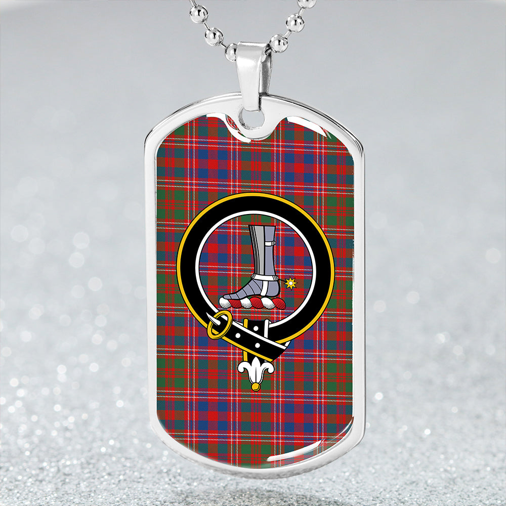 MacColl (MacCall) Modern Clan Badge Classic Tartan Dog Tag Necklace