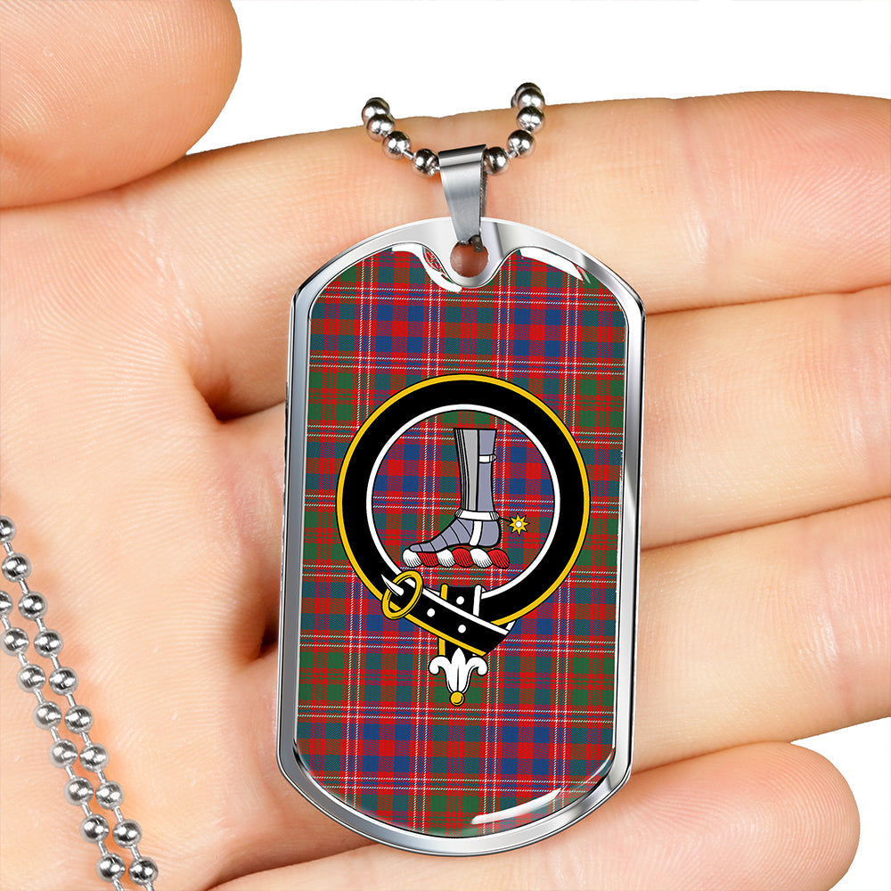 MacColl (MacCall) Modern Clan Badge Classic Tartan Dog Tag Necklace