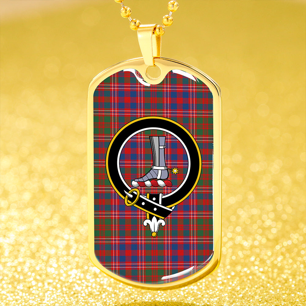 MacColl (MacCall) Modern Clan Badge Classic Tartan Dog Tag Necklace