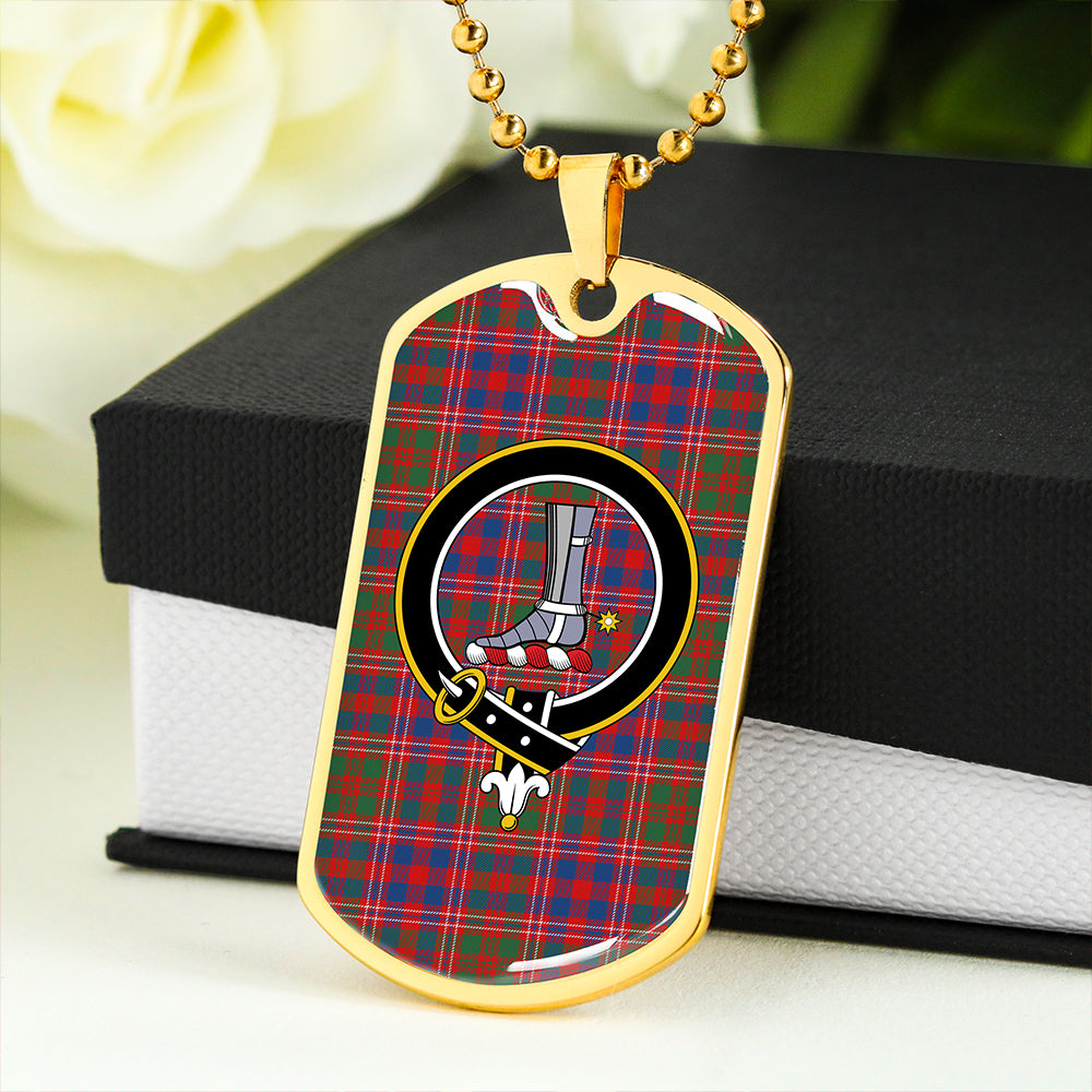 MacColl (MacCall) Modern Clan Badge Classic Tartan Dog Tag Necklace