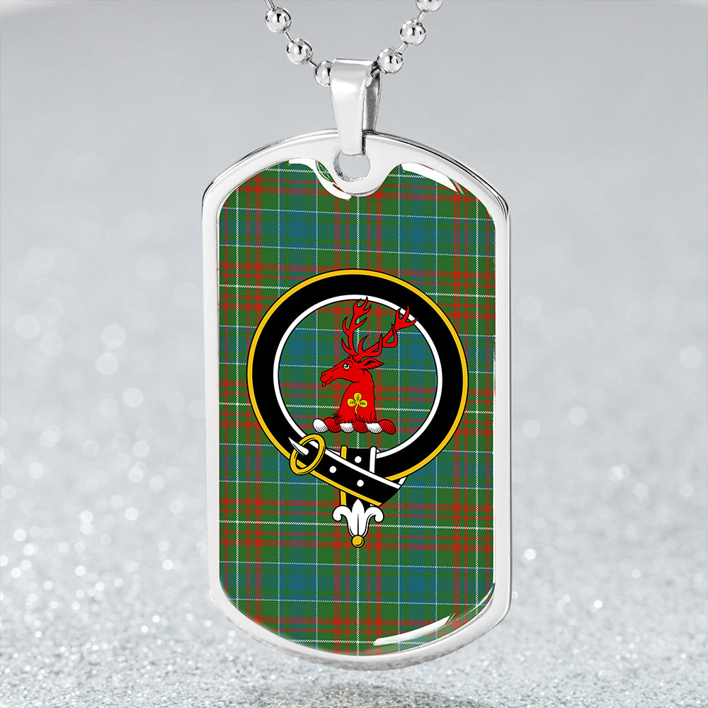 MacConnell Ancient Clan Badge Classic Tartan Dog Tag Necklace