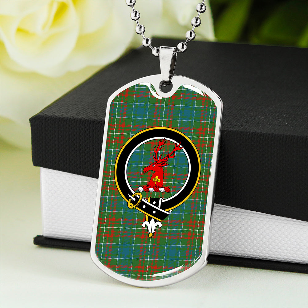MacConnell Ancient Clan Badge Classic Tartan Dog Tag Necklace