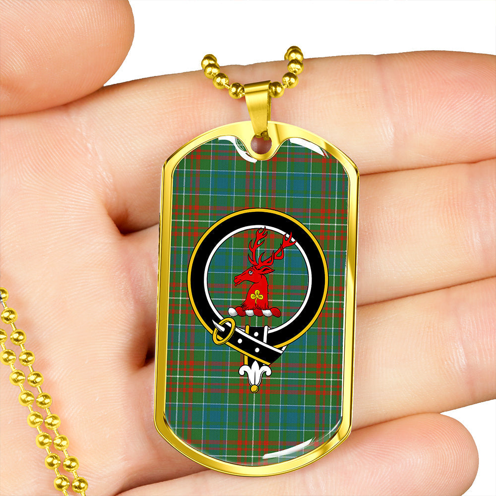 MacConnell Ancient Clan Badge Classic Tartan Dog Tag Necklace