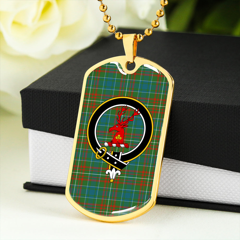 MacConnell Ancient Clan Badge Classic Tartan Dog Tag Necklace