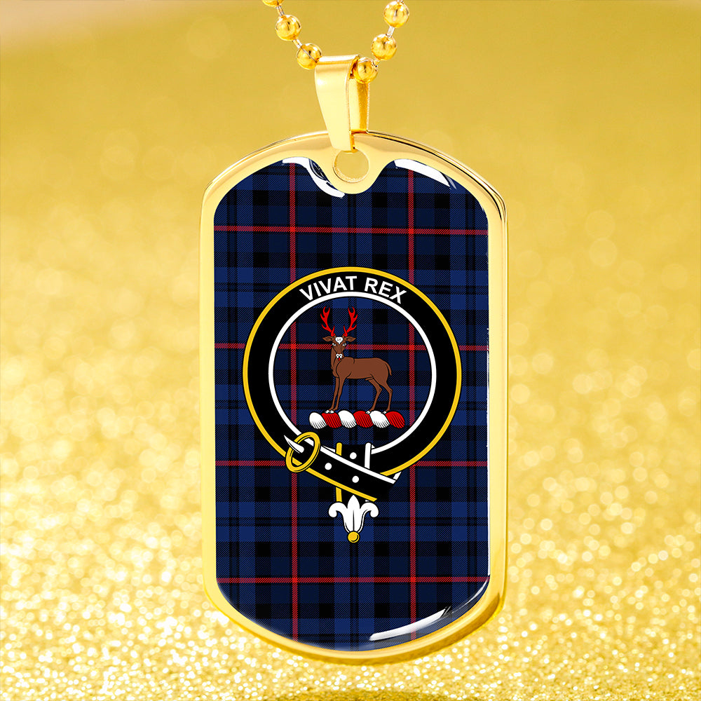 MacCorquodale Modern Clan Badge Classic Tartan Dog Tag Necklace