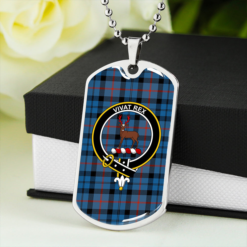 MacCorquodale #2 Ancient Clan Badge Classic Tartan Dog Tag Necklace