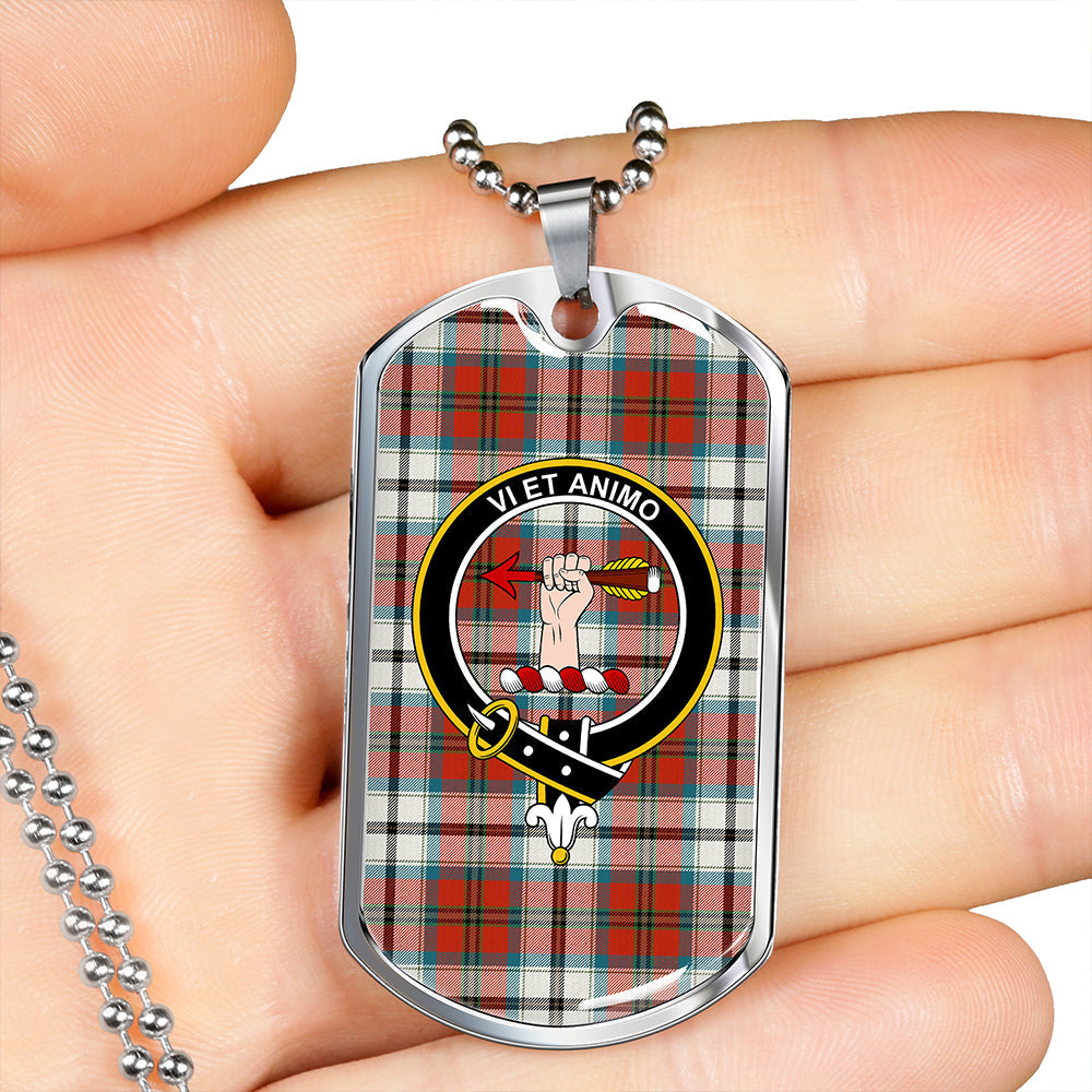 MacCulloch 1746 Dress Ancient Clan Badge Classic Tartan Dog Tag Necklace