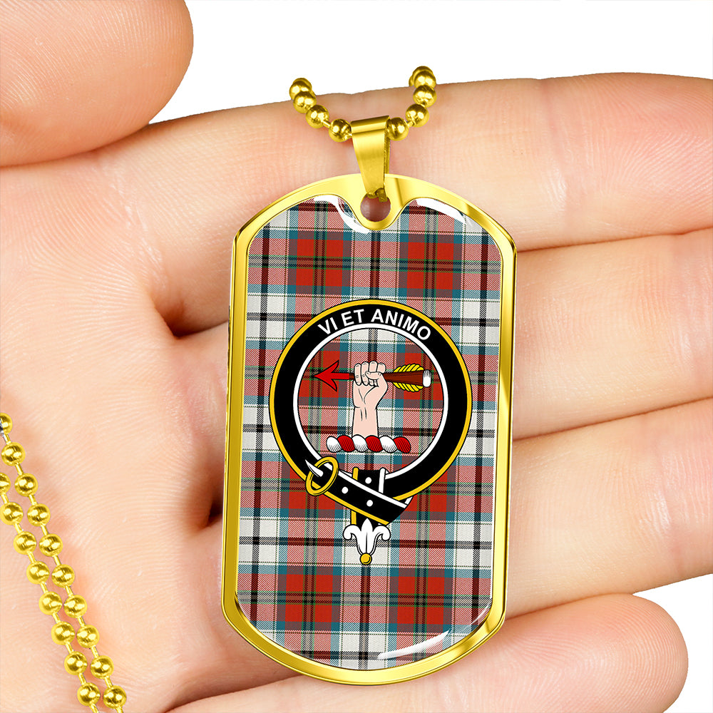 MacCulloch 1746 Dress Ancient Clan Badge Classic Tartan Dog Tag Necklace