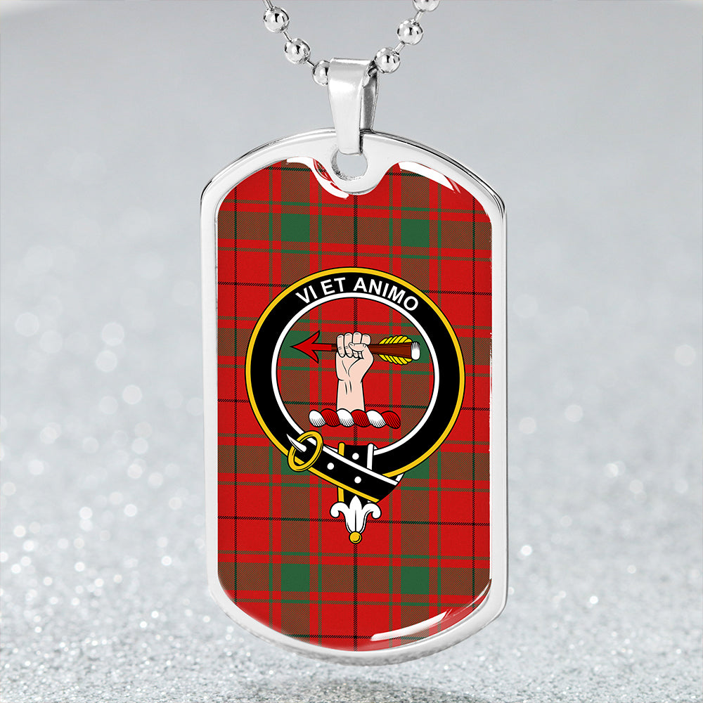 MacCulloch #2 (Donald Lord of the Isles #2) Modern Clan Badge Classic Tartan Dog Tag Necklace