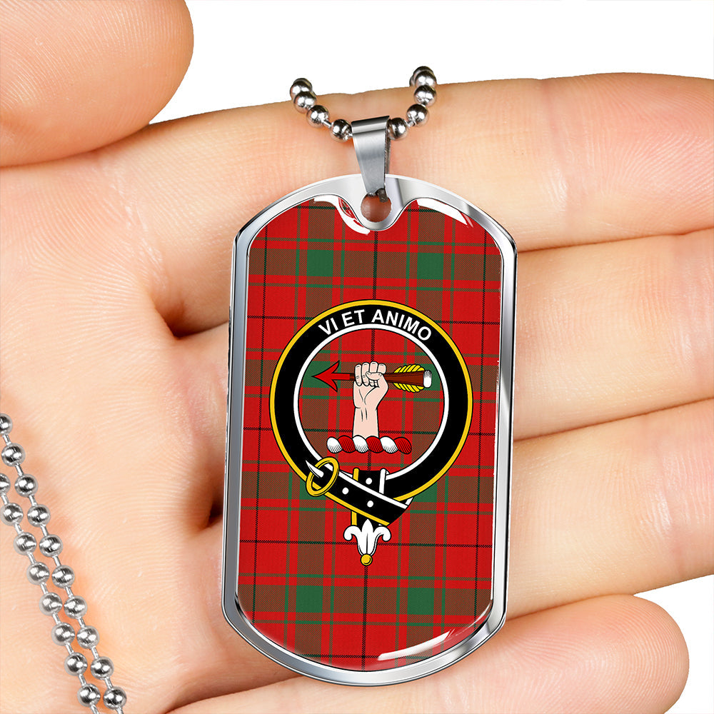 MacCulloch #2 (Donald Lord of the Isles #2) Modern Clan Badge Classic Tartan Dog Tag Necklace
