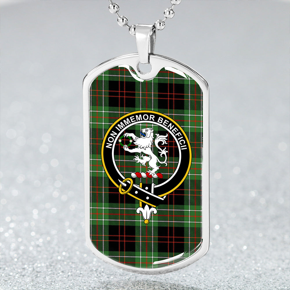 MacDiarmid Ancient Clan Badge Classic Tartan Dog Tag Necklace