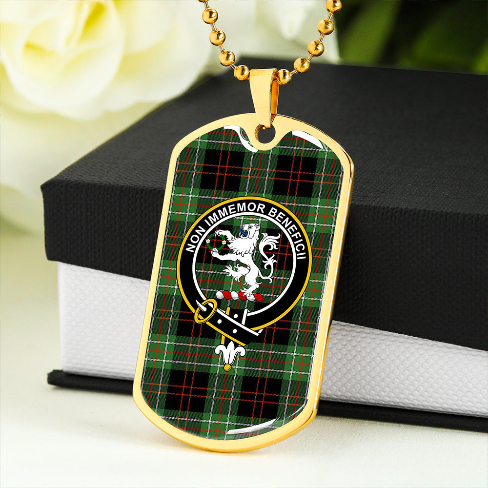 MacDiarmid Ancient Clan Badge Classic Tartan Dog Tag Necklace