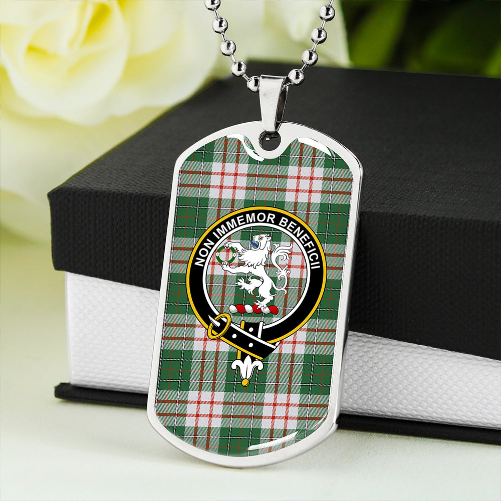 MacDiarmid Dress Ancient Clan Badge Classic Tartan Dog Tag Necklace