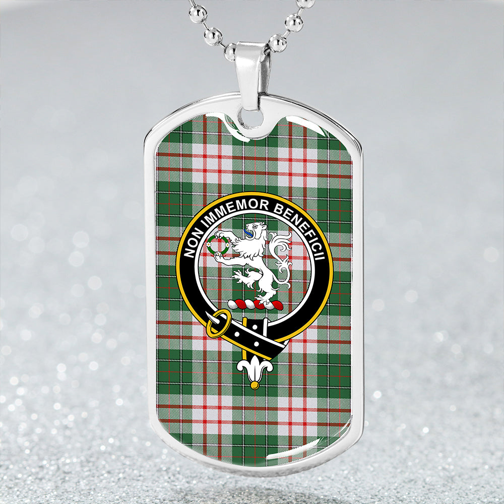 MacDiarmid Dress Modern Clan Badge Classic Tartan Dog Tag Necklace