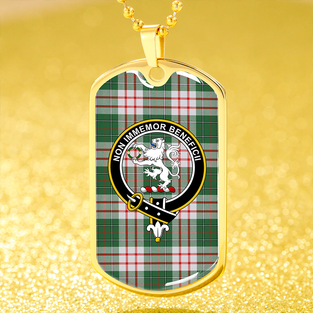 MacDiarmid Dress Modern Clan Badge Classic Tartan Dog Tag Necklace