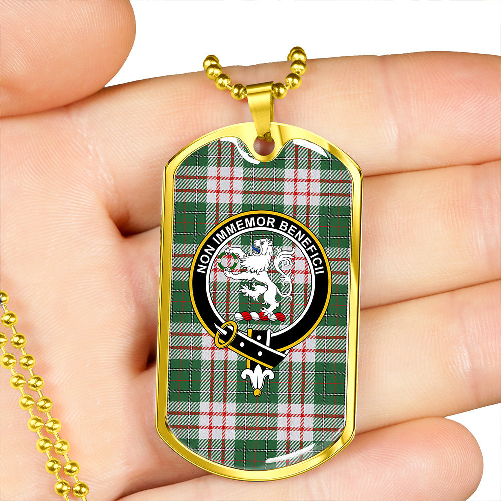 MacDiarmid Dress Modern Clan Badge Classic Tartan Dog Tag Necklace