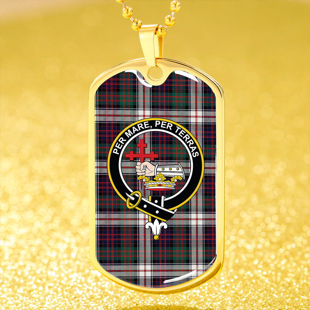 MacDonald Dress (Donald Dress) Clan Badge Classic Tartan Dog Tag Necklace