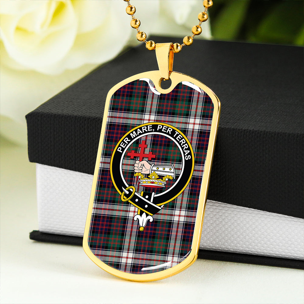MacDonald Dress (Donald Dress) Clan Badge Classic Tartan Dog Tag Necklace